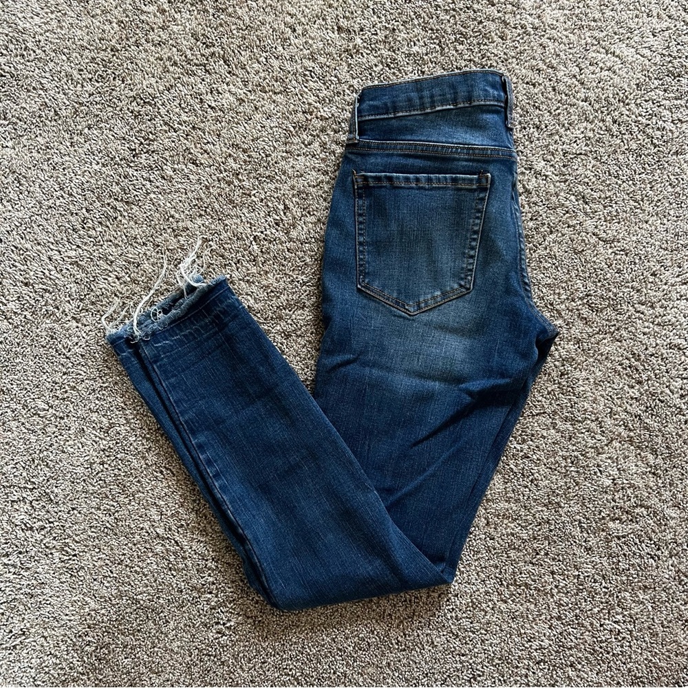 Raw Hem Skinny Jeans